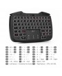 Rii RK707 2.4GHz Wireless Game Controller Keyboard Mouse Combo with Touchpad White Backlit Turbo Vibration Function