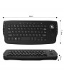E30 2.4GHz Wireless QWERTY Keyboard with Trackball Mouse Black