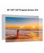 100-inch Portable Projector Screen HD 16:9 Frameless Video Projection Screen Foldable Wall Mounted for Home Theater Office Movies
