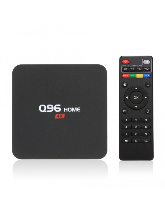 Q96 HOME Smart Android 8.1 TV Box RK3229 Quad Core UHD 4K Media Player 1GB / 8GB 2.4G WiFi H.265 VP9 HDR10 Video Player with Remote Control