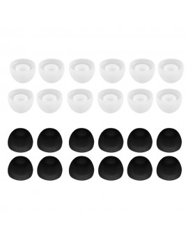 12 Pairs 24 PCS S M L Silicone 4.5mm Earbud Cushion Replacement Headphone Headset Ear pads Gel Covers Tips For Earphone MP3 H090 Random Color & Size