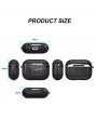 Silicone Protective Case Compatible with Apple AirPods Pro Wireless BT Earphones Case Shockproof Scratch-Resistant Bag Cover Black