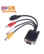 VGA to S-Video + 3 RCA Converter Cable